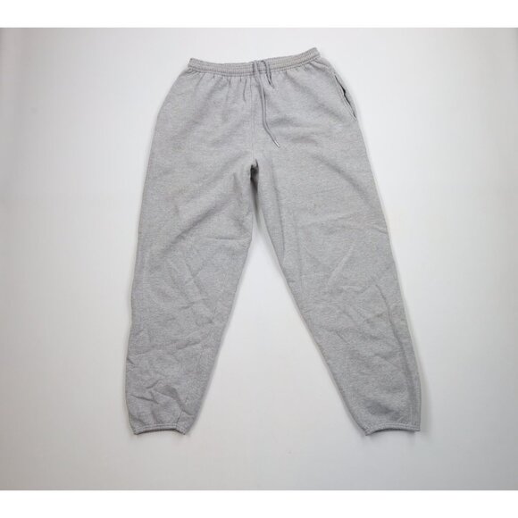 Vtg 90s Starter Mens Medium Distressed Cuffed Sweatpants Joggers Heather Gray - Picture 1 of 15